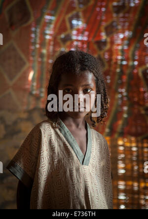 Afar Tribe Girl, Assaita, Afar Regional State, Ethiopia Stock Photo