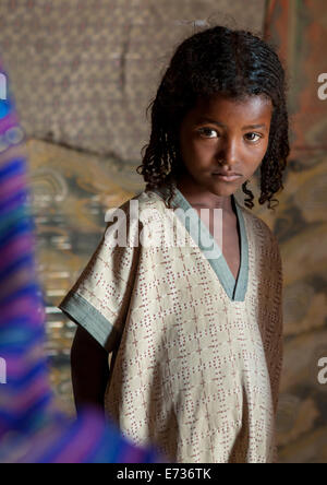 Afar Tribe Girl, Assaita, Afar Regional State, Ethiopia Stock Photo