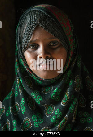 Miss Amina Mohamed, Afar Tribe Girl, Assayta, Ethiopia Stock Photo