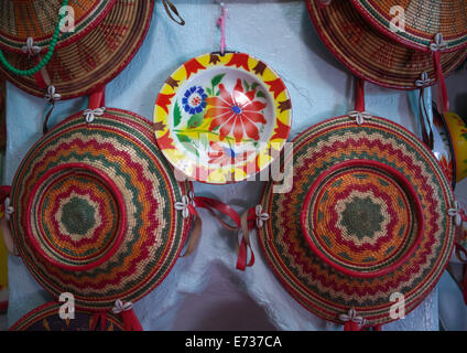 Decoration Inside An Harari House, Harar, Ethiopia Stock Photo