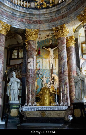 The court chapel at the Residence Palace, UNESCO World Heritage Site, Wurzburg, Bavaria, Germany, Europe Stock Photo