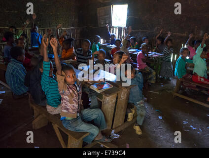 Pupils In A School, Tepi, Ethiopia Stock Photo