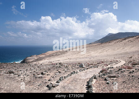 Fuerteventura - Trail above Caleta de la Madera Stock Photo