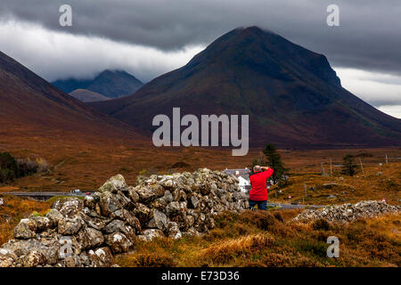 Marsco and The Red Hills From Sligachan, Isle of Skye, Scotland Stock Photo