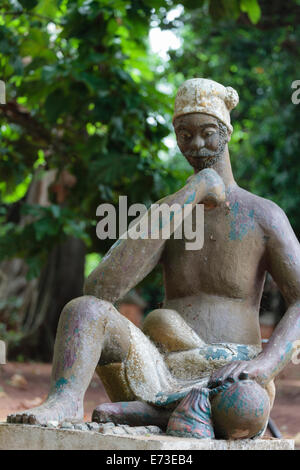 Africa, Benin, Ouidah. Deity figure in Kpasse Sacred Forest. Stock Photo