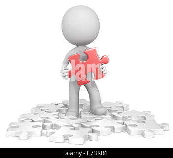 3d human character with a Red question mark Stock Photo - Alamy