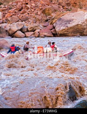 Canyonlands National Park, Utah - A raft trip on the Colorado River through Cataract Canyon in Canyonlands National Park. Stock Photo