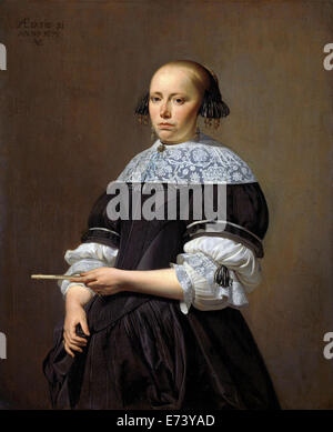 Elisabeth van Kessel, wife of Willem Jacobsz Baert - by Boëtius Caesar van Everdingen, 1671 Stock Photo