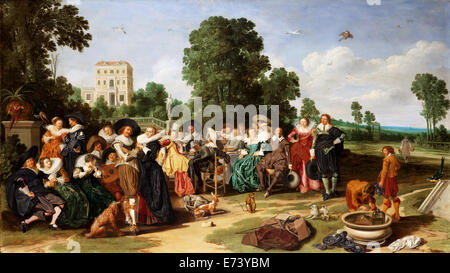 The Fête champêtre or Countryside feast - by Dirck Hals 1627 Stock Photo