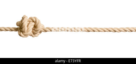 Rope knot isolated on white background Stock Photo