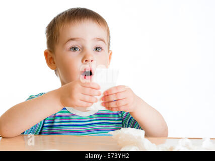 Child going to wipe with tissue Stock Photo