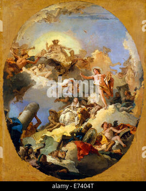 The Apotheosis of the Spanish Monarchy - by Giovanni Battista Tiepolo, 1700's Stock Photo