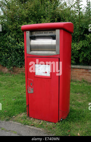 Franked Mail Only box, Stratford-upon-Avon, Warwickshire, England, UK Stock Photo