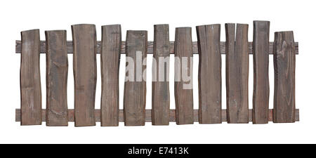 Old wooden fence isolated with clipping path included Stock Photo - Alamy
