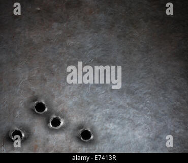 grunge metal armor background with bullet holes Stock Photo - Alamy