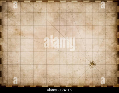 Pirate and nautical theme grunge background. Old sea compass, old Santa ...