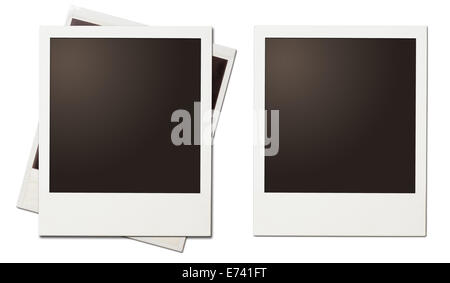 retro instant photo polaroid frames isolated on white Stock Photo