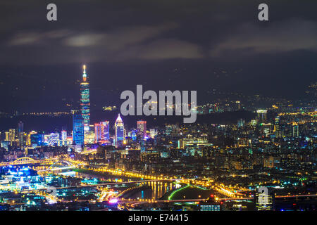 Taipei, Taiwan evening skyline for adv or others purpose use Stock Photo