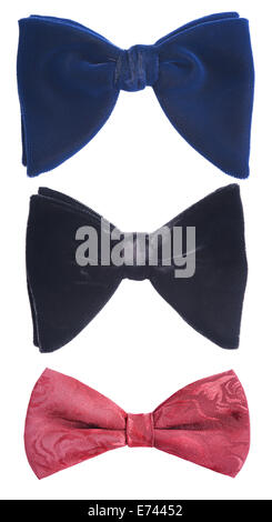 Set of retro  bow ties isolated on white background Stock Photo