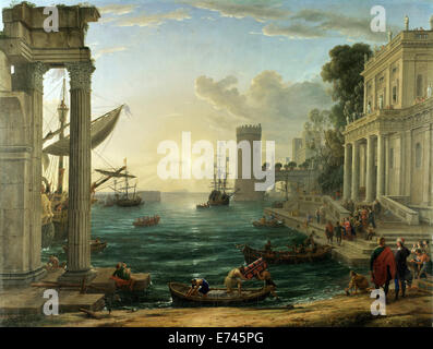Seaport with the Embarkation of the Queen of Sheba - by Claude Lorrain, 1646 Stock Photo