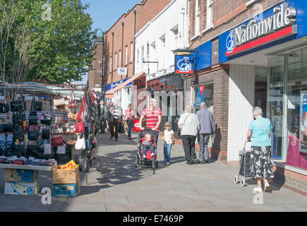 People walking Kings Lynn town centre, Norfolk, England, UK Stock Photo