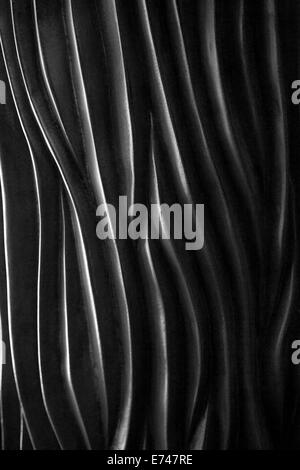 Corrugated structure in black, gray and silver Stock Photo