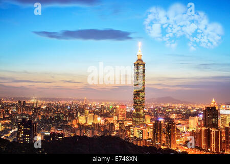 Picture of a a heart cloud on blue sky for adv or others purpose use Stock Photo