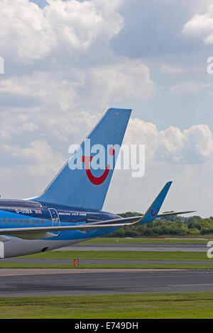 Tailplane of Thomson Airways Boeing 757-200 Stock Photo