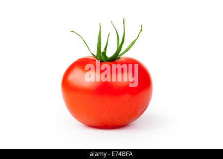 one red tomato isolated on white background Stock Photo