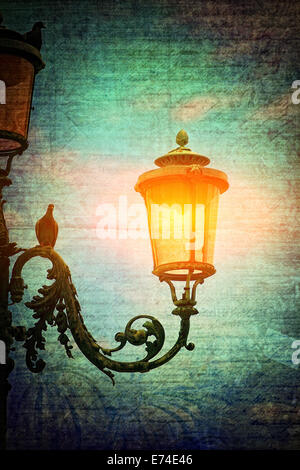 Venetian street lamp in retro style Stock Photo
