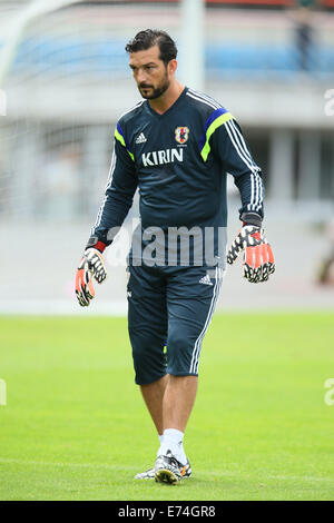 Atsubetsu athletic studium, Hokkaido, Japan. 6th Sep, 2014. GKRicardo Lopez  Football/Soccer : Practice session after KIRIN Challenge Cup 2014 match between Japan - Uruguay at Atsubetsu athletic studium, Hokkaido, Japan. © Yohei Osada/AFLO SPORT/Alamy Live News Stock Photo