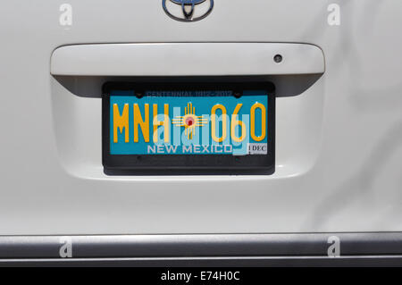 New Mexico license plate on car Stock Photo