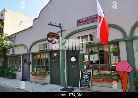 Polish and Greek restaurant, St. Augustine, Florida, USA Stock Photo