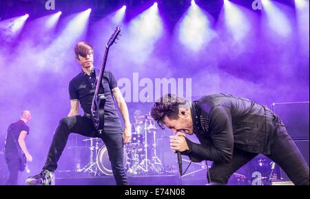 Clarston, MI, USA. 30th Aug, 2014. AFI performs at DTE Energy Music Theatre in Clarkston, MI. © Alexis Simpson/ZUMA Wire/Alamy Live News Stock Photo