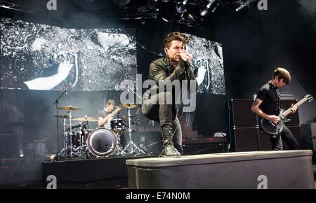 Clarston, MI, USA. 30th Aug, 2014. AFI performs at DTE Energy Music Theatre in Clarkston, MI. © Alexis Simpson/ZUMA Wire/Alamy Live News Stock Photo