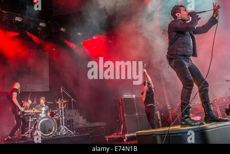 Clarston, MI, USA. 30th Aug, 2014. AFI performs at DTE Energy Music Theatre in Clarkston, MI. © Alexis Simpson/ZUMA Wire/Alamy Live News Stock Photo