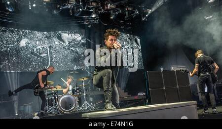 Clarston, MI, USA. 30th Aug, 2014. AFI performs at DTE Energy Music Theatre in Clarkston, MI. © Alexis Simpson/ZUMA Wire/Alamy Live News Stock Photo