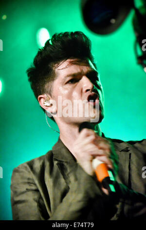 Gibraltar. 6th Sep, 2014. The International band The Script led by vocalist Danny O’Donoghue,  headlined at the Gibraltar Music Festival 2014 at the Victoria Stadium in Gibraltar. The band was among one of many groups that played today in Gibraltar. Other artists included Rita Ora, John Newman, Tony Hadley, James Arthur and Newton Faulkner out of a list of 29 groups and artists. The Gibraltar Music Festival is an annual events held in Gibraltar at the end of every summer. Credit:  Stephen Ignacio/Alamy Live News Stock Photo