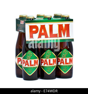 Bottles of 'Palm Speciale' Belgian amber ale beer, one of the most popular beers in Belgium, brewed by Palm Breweries. Stock Photo