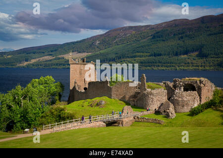 Ruins of Urquhart Castle along the shores of Loch Ness, Highlands, Scotland Stock Photo