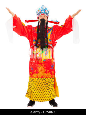 Chinese New Year!  god of wealth share  riches and prosperity. Stock Photo