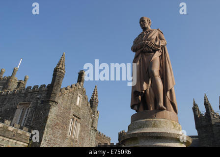 Statue of Francis Russell, the 7th Duke of Bedford, in Bedford Square, Tavistock, Devon, England Stock Photo