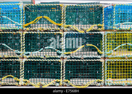 Modern Lobster and Seafish traps Stock Photo