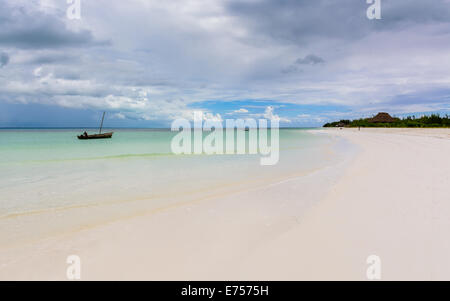 a nice view of Paradice beach in zanzibar,Tanzania. Stock Photo