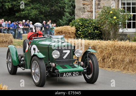 Bo’ness, Scotland, UK. 7th September 2014. A weekend of classic car racing with classic cars ranging from the 1st World War to 1973. The track at Kinneil Estate has been used for motorsport over the last 8o years and is one of the oldest venues in Scotland. 1934 Alvis Tourer. Credit:  Andrew Steven Graham/Alamy Live News Stock Photo