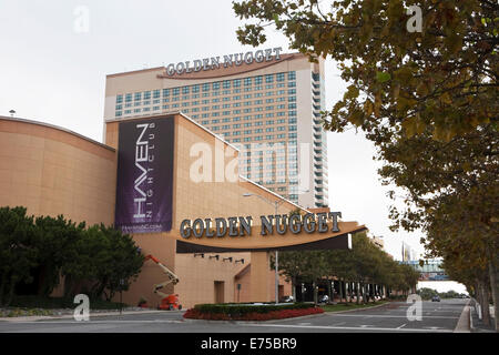 A view of the Golden Nugget hotel and casino in Atlantic City, New Jersey Stock Photo