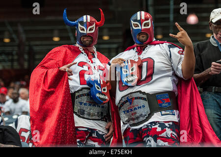 Houston, Texas, USA. 7th Sep, 2014. Houston Texans fans prior to an NFL game between the Houston Texans and the Washington Redskins at NRG Stadium in Houston, TX on September 7th, 2014. Credit:  Trask Smith/ZUMA Wire/Alamy Live News Stock Photo