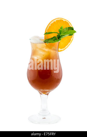 Fresh drink coctail on white background isolation with clipping path Stock Photo