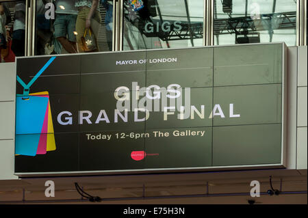 London, UK. 7th September, 2014.  Supported by the Mayor of London, The Grand Final of Gigs Big Busk, the UK's biggest street music competition, took place at Westfield, Stratford in front of huge audiences. Credit:  Stephen Chung/Alamy Live News Stock Photo
