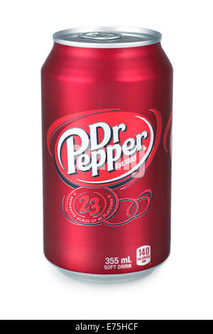 Dr Pepper Can, Cola Drink Stock Photo
